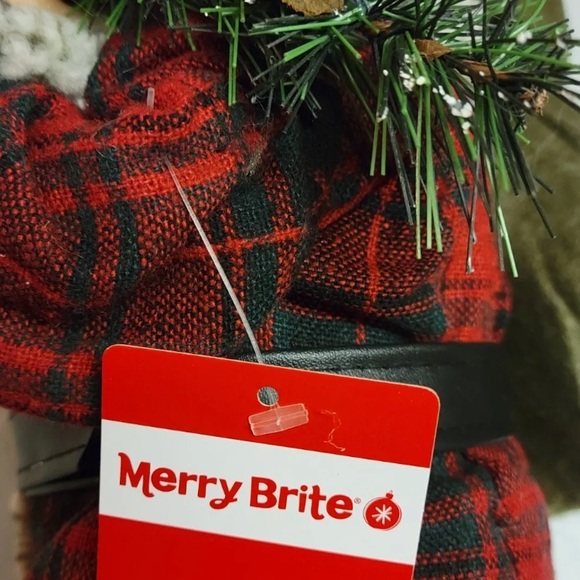 All 3 Merry Brite 18" Santa Figurine Holding Staff & Sack Country Farmhouse Doll - Picture 15 of 15